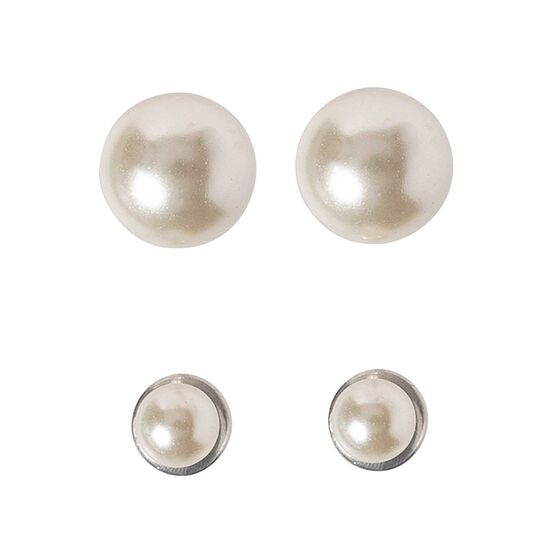 Pearl stud earrings 2 pack